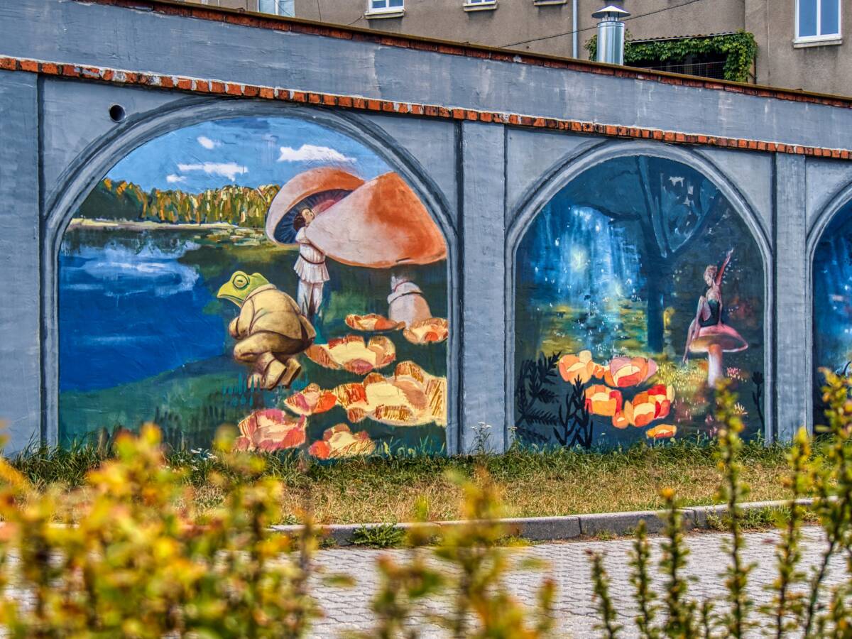 Mural Pozytywka na ul. Bulwary