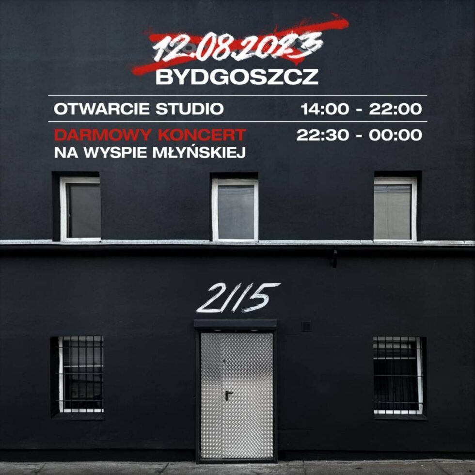 Bedoes 2115 otwiera studio nagrań w Bydgoszczy. Wielki darmowy koncert rapera w naszym mieście