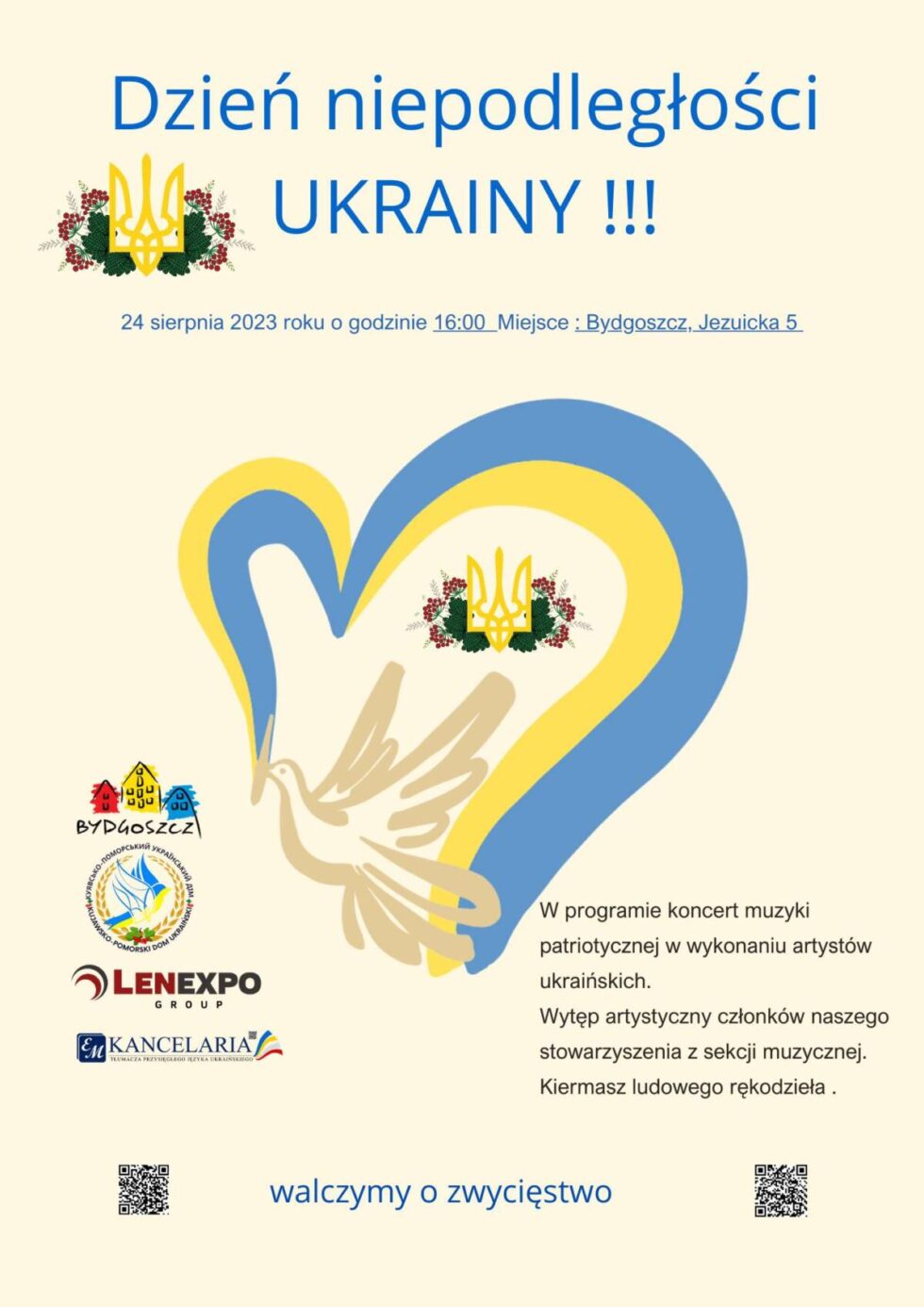 Dzień Niepodległości Ukrainy w Bydgoszczy – bądźmy razem
