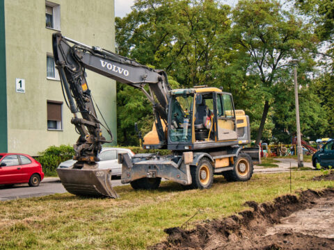 Budowa parkingu przy pętli Błonie