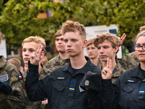 Ślubowanie uczniów klas mundurowych