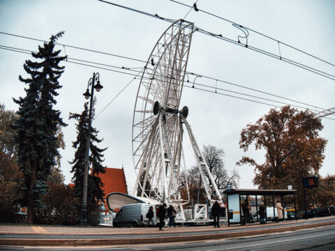 Rozstawianie Bydgoskiego Jarmarku