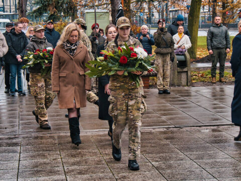 Uroczystość przy pomniku Nieznanego Powstańca Wielkopolskiego