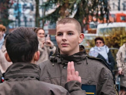 Uroczystość przy pomniku Nieznanego Powstańca Wielkopolskiego