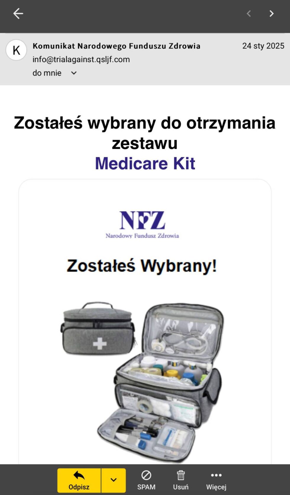 Uwaga na próby wyłudzenia pieniędzy metodą „na apteczkę z NFZ”