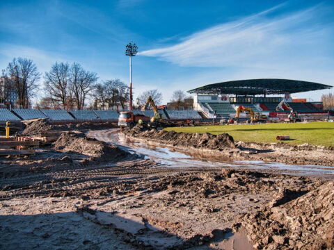 Prace modernizacyjne na stadionie Polonii