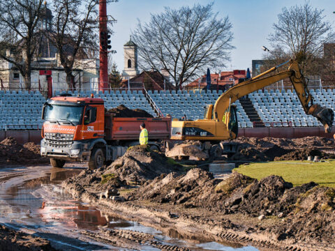 Prace modernizacyjne na stadionie Polonii