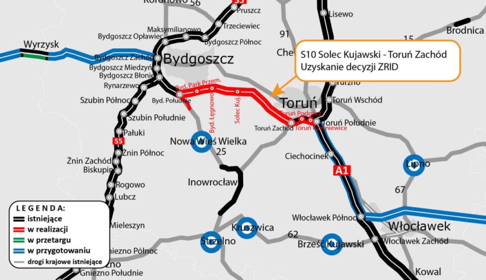 Trzeci odcinek ekspresowej dziesiątki z zezwoleniem na budowę. W wakacje prace na całej trasie?