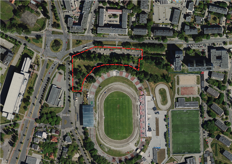 Wielopoziomowy parking na Bielawach, obok stadionu Polonii – kilka wariantów „w grze”