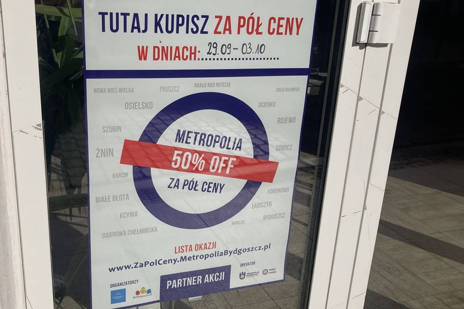 „Metropolia za pół ceny”. Trwa tydzień zniżek w 160 punktach w Bydgoszczy i okolicy. Gdzie są promocje?