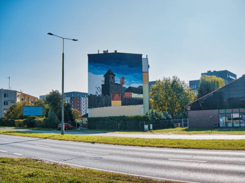 Nowy mural powstaje w Bydgoszczy. Przypomni historię grodziska Wyszogród