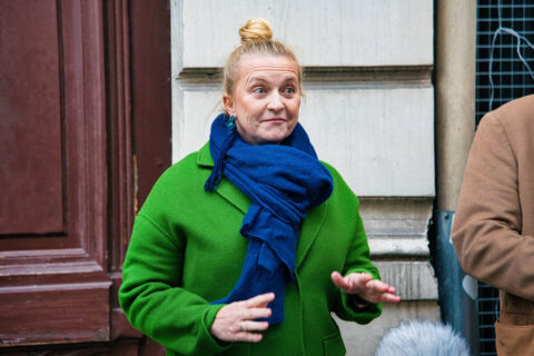 Odsłonięcie muralu Poli Negri