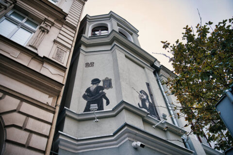 Odsłonięcie muralu Poli Negri