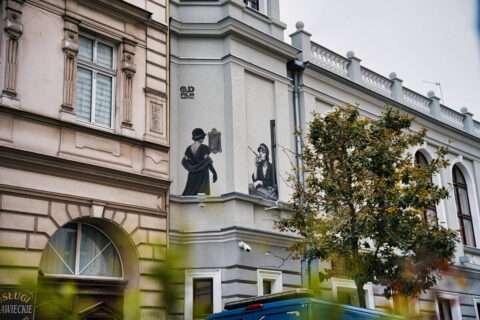 Odsłonięcie muralu Poli Negri