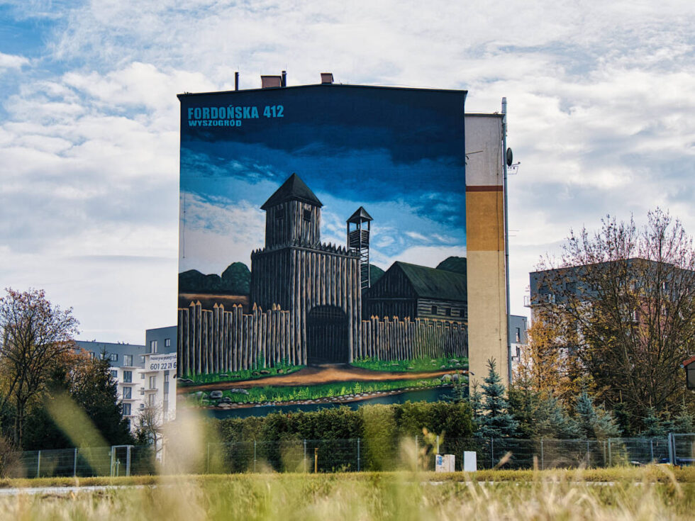 Mural przy ulicy Fordońskiej ukończony. Przypomina historię grodziska Wyszogród [ZDJĘCIA]