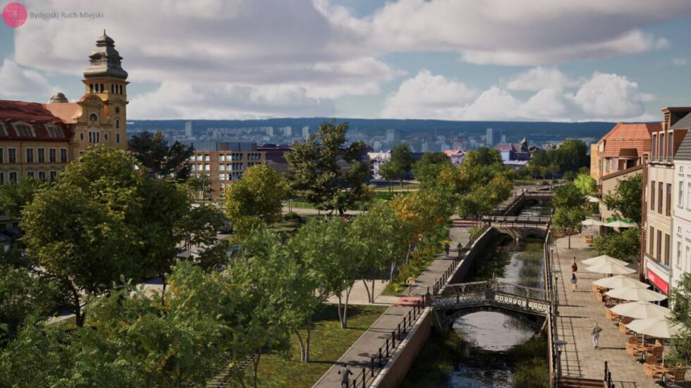 Tak mógłby wyglądać Kanał Bydgoski po odkopaniu jego fragmentu w centrum [WIZUALIZACJE]