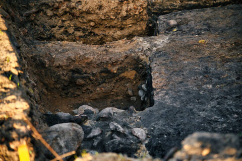 Wykopaliska na terenie po przedszkolu Alf