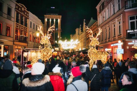 Bydgoski Jarmark Świąteczny. Choinka rozświetlona. Kramy i karuzele oblężone. Tłumy na inauguracji [ZDJĘCIA]