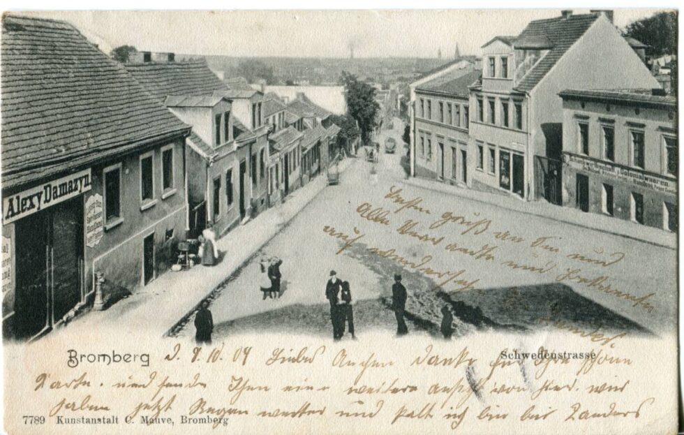 Bydgoski wielokąt uliczny w wersji z roku 1904.  Tak wyglądało dawne Szwederowo