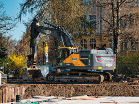 Prace na Skwerze Leszka Białego