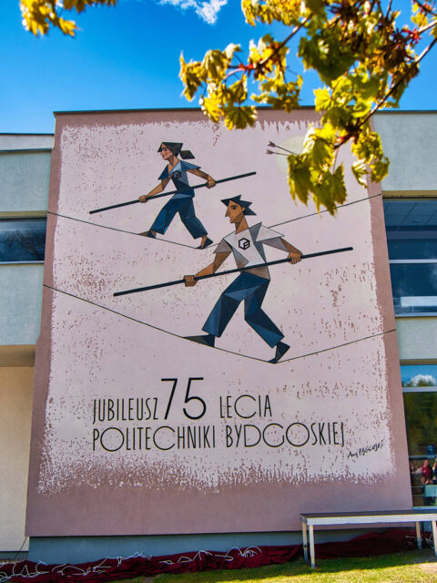 Odsłonięcie muralu na Politechnice Bydgoskiej