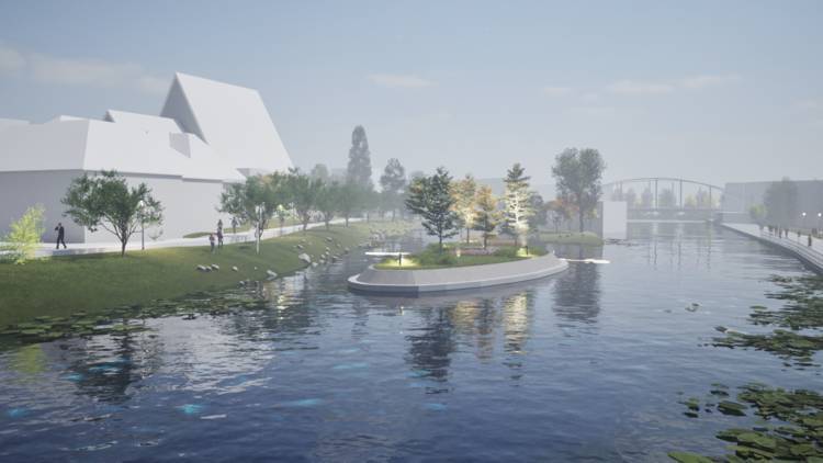 Tak będzie wyglądać Wyspa Św. Barbary. Nowa zieleń i osiemnasty południk