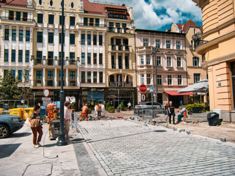 Plac Wolności w remoncie