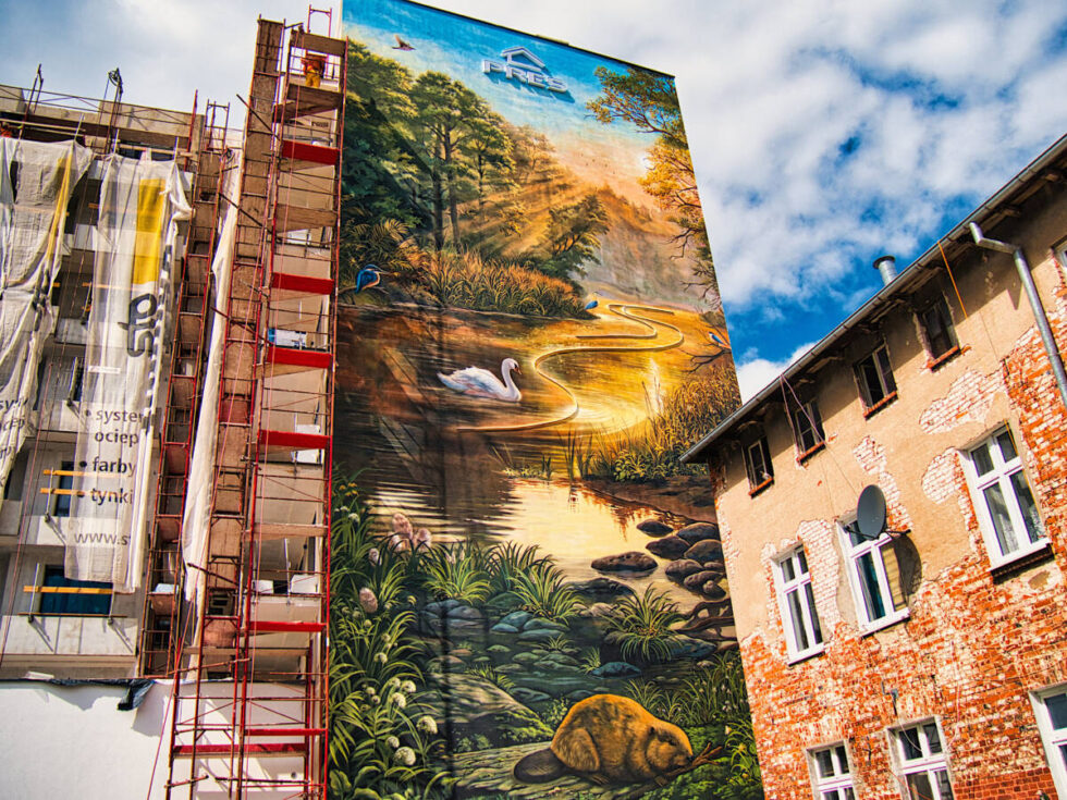 Nowy mural w naszym mieście – będzie doskonale widoczny także po zapadnięciu zmroku